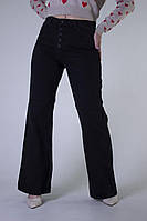 Жіночі чорні джинси котон палаццо