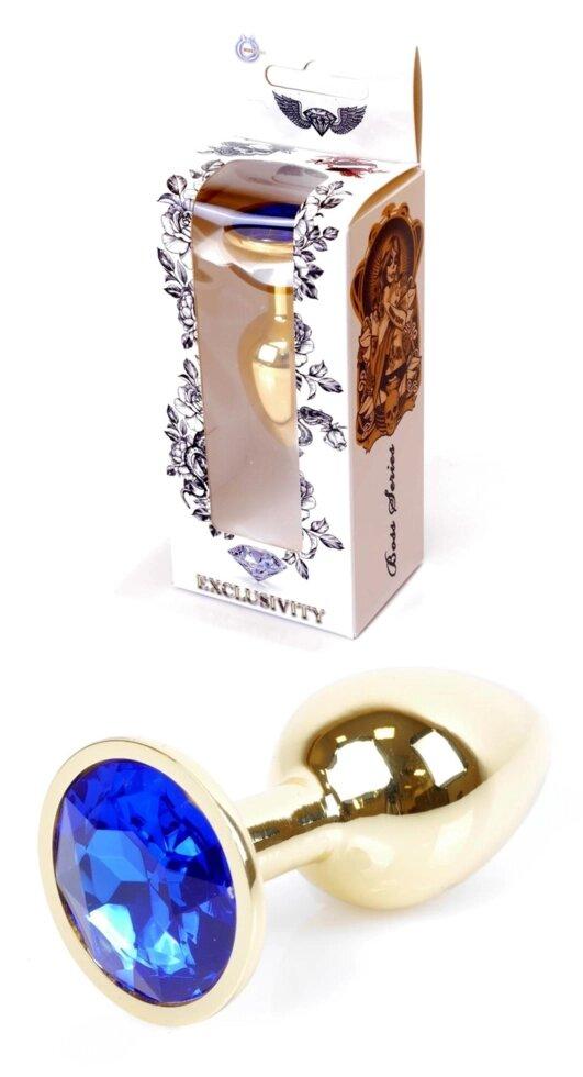 Серія Anal Plug Boss - ювелірна золота пробка Dark Blue S, BS6400023