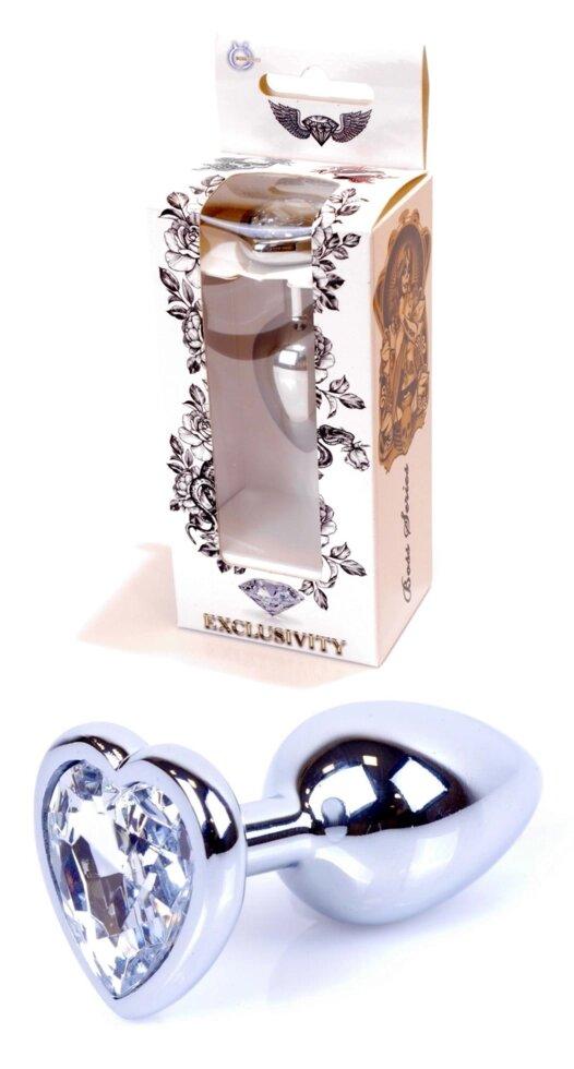 Серія Anal Plug Boss - ювелірна срібна серця Plug Clear S, BS6400048