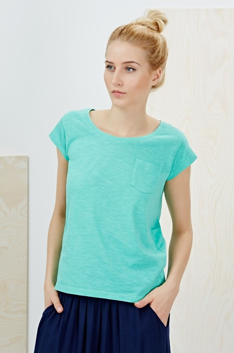 Футболка женская мята (XS-XL) 100%хлопок
