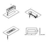 VersaTURN 3.0 Розетковий блок, 2 розетки + 2 USB (5 В, 2,1 A) + 2 RJ45, 110-220 В, 16 A, IP20, сенсор, фото 9