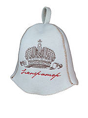 Шапка для сауни (біла), Імператор, штуча повсть, Saunapro