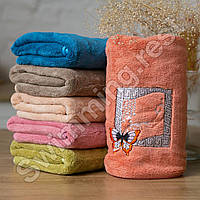 Рушник лицьовий мікрофібра 100*50 см Метелик