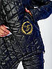 Дуже теплий жіночий спортивний лижний костюм зимовий із плащової тканини на повністю на овчині батал, фото 4