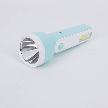 Світлодіодний LED ліхтарик ручний акумуляторний 1200 mAh, 1w COB + 3w LED, USB Sneha (997909-2 GN)