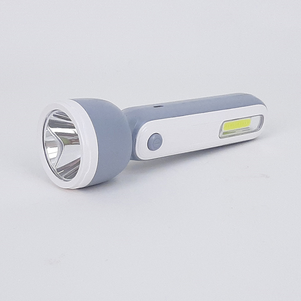 Світлодіодний LED ліхтарик ручний акумуляторний 1200 mAh, 1w COB + 3w LED, USB Sneha (997909-3 GR)
