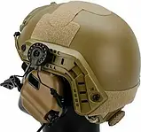 Навушники активні тактичні з кріпленням на каску та мікрофоном EARMOR M32H 22dB Койот, фото 8