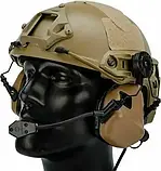 Навушники активні тактичні з кріпленням на каску та мікрофоном EARMOR M32H 22dB Койот, фото 9