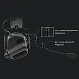 Навушники активні тактичні з кріпленням на каску та мікрофоном EARMOR M32H 22dB Койот, фото 4