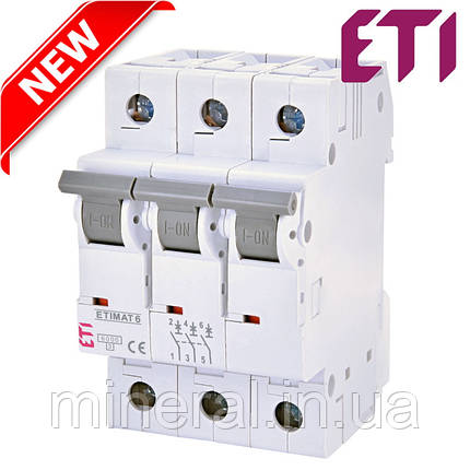 Автоматичний вимикач ETIMAT 6 3p C 50А (6kA) ЕТІ, фото 2