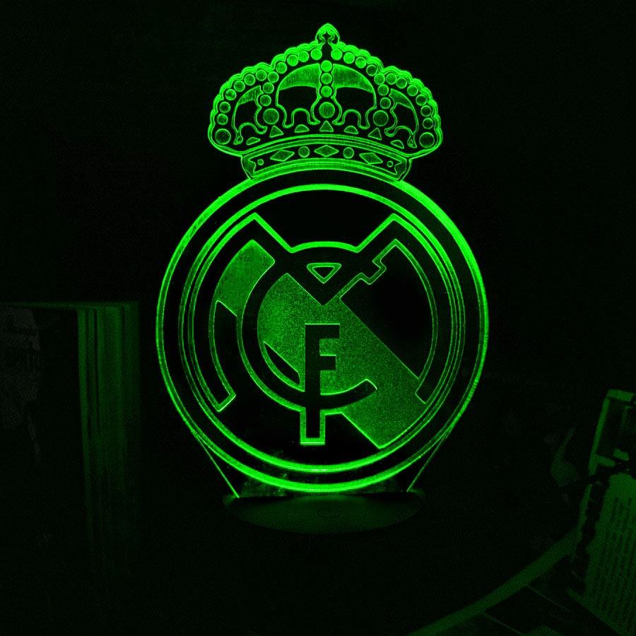 Акриловий світильник-нічник Real Madrid зелений tty-n002152