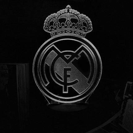 Акриловий світильник-нічник Real Madrid білий tty-n002155, фото 1