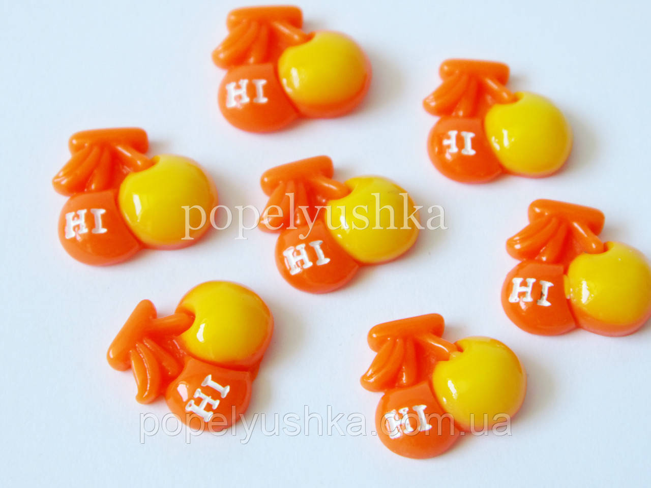 Серединка "Вишенька" 1,7 см жовто-помаранчева, фото 1