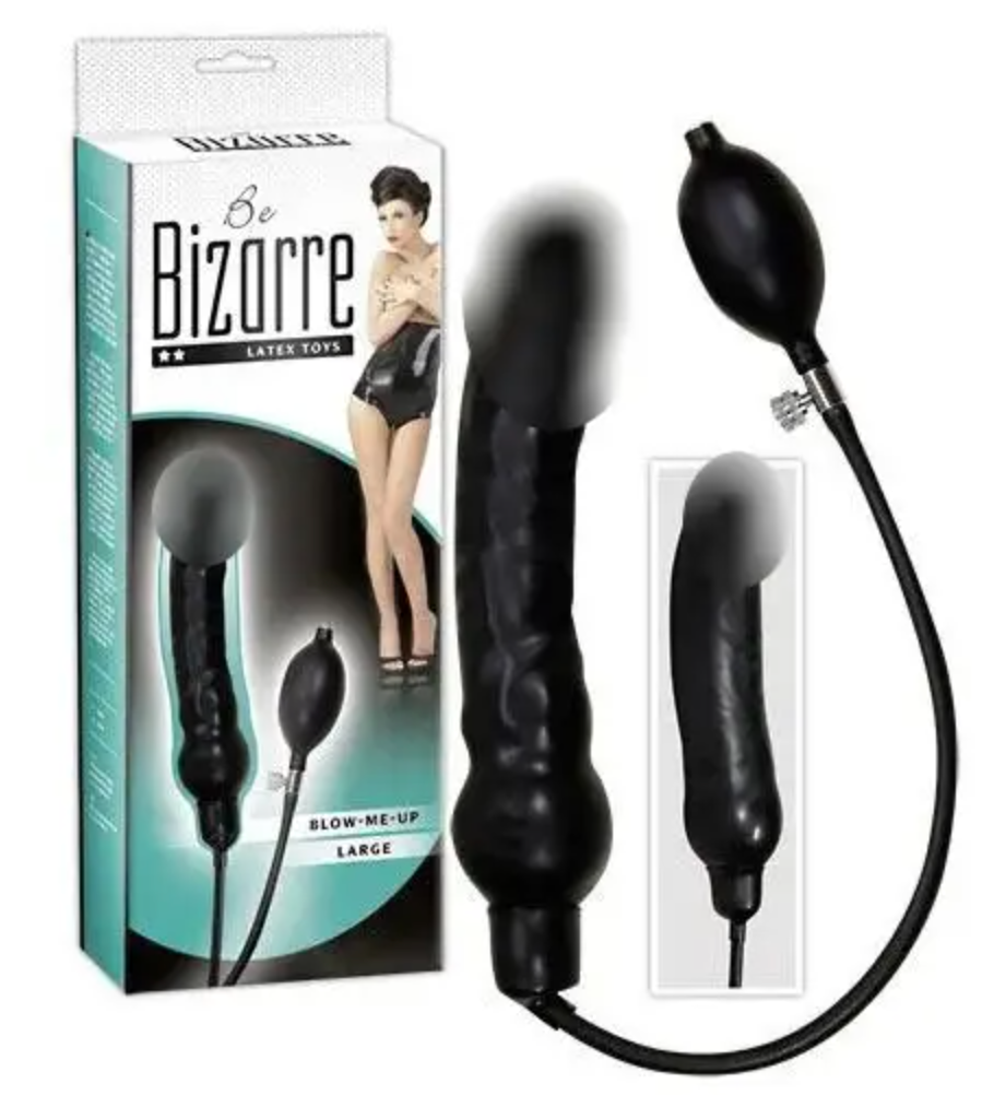 Надувний латексний фалоімітатор Be Bizarre Large, 25х4,2 см., фото 1