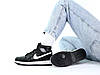 Зимові кросівки на хутрі Nike Air Jordan 1 Retro Winter взуття Найк Джордан чорні високі чоловічі підліткові, фото 8