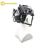 Навушники активні тактичні з кріпленням на каску та мікрофоном EARMOR M32H 22dB Чорний, фото 5