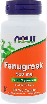 Пажитник (фенугрек) 100 капс 500 мг для гормонального балансу у жінок при клімаксі Now Foods USA