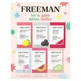 Freeman Beauty, Let it Glow, косметические маски для лица, разнообразная упаковка, 6 пакетиков по 7 мл (0,24