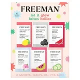 Freeman Beauty, Let it Glow, косметические маски для лица, разнообразная упаковка, 6 пакетиков по 7 мл (0,24 - фото 1 - id-p1716021220