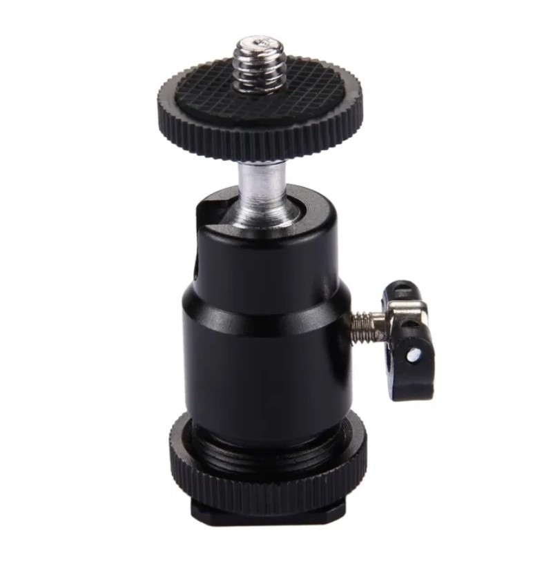 Багатофункціональна кульова головка штатива на холодний башмак з різьбленням 1/4, PULUZ Cold Shoe з фіксатором