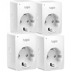 Розумна Wi-Fi-розетка TP-LINK Tapo P100 (4pcs) (код 112748)