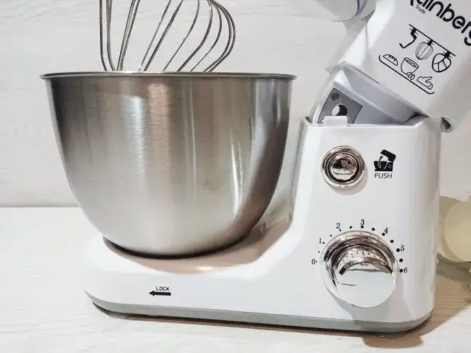 Тестомес для дома планетарный настольный с металлической чашей для ...