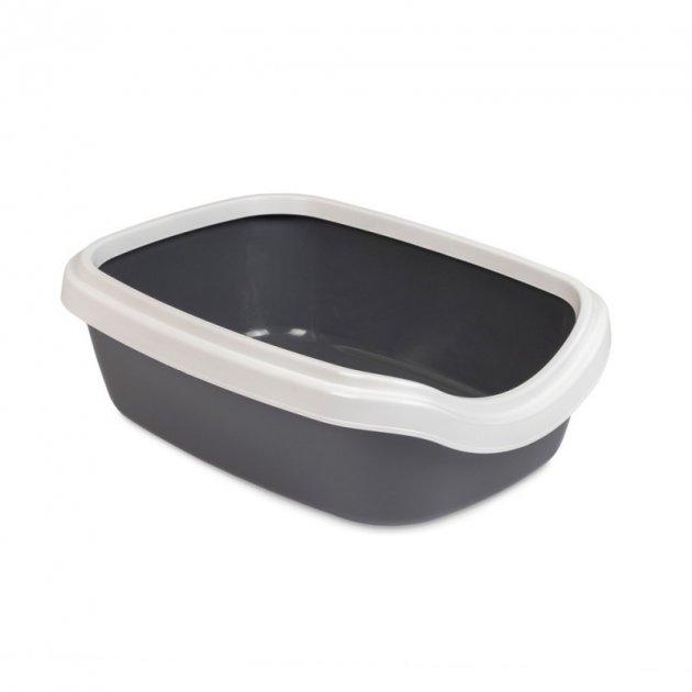 Туалет для кішок Comfort m 41х30х13. 5, сірий, фото 1