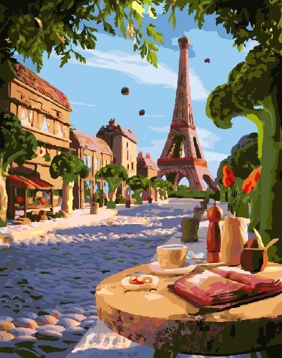 Картина по номерам. Brushme "Літній Париж" GX26259, 40х50 см