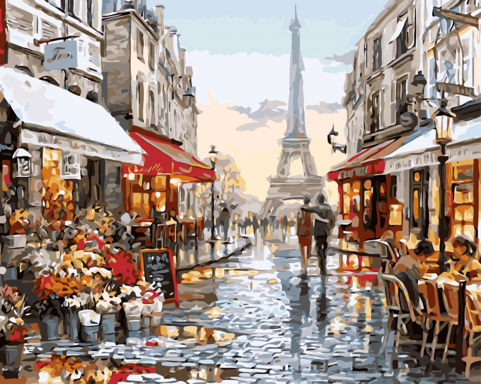 Картина по номерам. Brushme " Париж після дощу" GX8090, 40х50 см