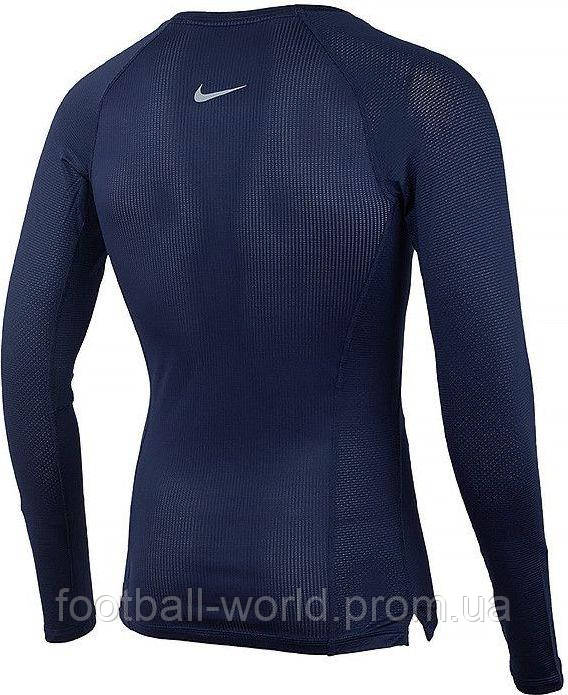 Термобелье футболка Nike GFA M NP HPRCL TOP LS COMP PR темно-синяя 927209-498 - фото 2 - id-p1716055393