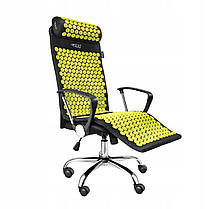 Коврик акупунктурний з валиком 4FIZJO Аплікатор Кузнецьова 128 x 48 см 4FJ0087 Black/Yellow, фото 5