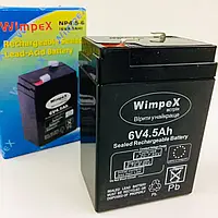 Акумулятор Wimpex 6v 4.5ah для ліхтарика та дитячого електромобіля