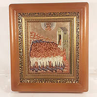 Ікона сорок мучеників Севастійських, лик 10х12 см, у коричневому дерев'яному кіоті