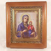 Ікона Анна Пророчиця свята Праведна, лик  10х12 см, в коричневому дерев'яному кіоті