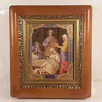 Ікона Різдво Пресвятої Богородиці, лик 10х12 см, у коричневому дерев'яному кіоті