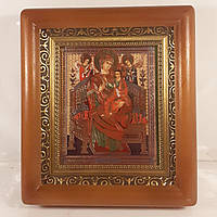 Ікона Всецариця Пресвята Богородиця, лик 10х12 см, в коричневому дерев'яному кіоті