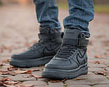 Зимові чоловічі кросівки Nike Air Force 1 W High Gore-Tex теплі на хутрі. Чоловічі ботинки зимові, фото 4