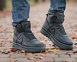 Зимові чоловічі кросівки Nike Air Force 1 W High Gore-Tex теплі на хутрі. Чоловічі ботинки зимові, фото 6