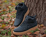 Зимові чоловічі кросівки Nike Air Force 1 W High Gore-Tex теплі на хутрі вискоі. Чоловічі ботинки зимові, фото 8