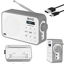 Портативне FM-радіо, радіоприймач ECG RD 110 DAB White (DAB+/FM, Чехія)