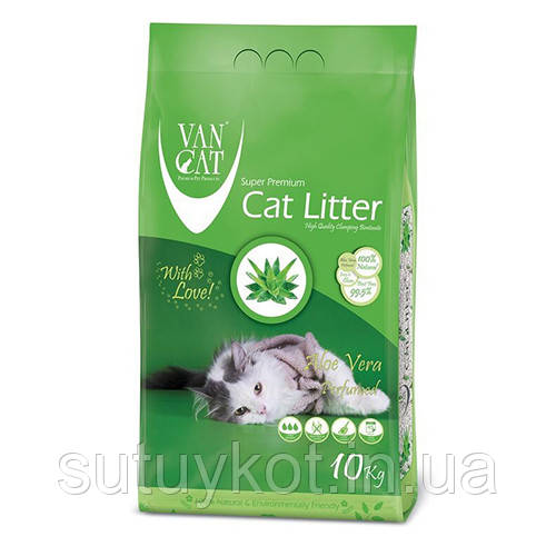 Van Cat Fresh Ван Кет Алое Вера бентонітовий наповнювач, грудкуючийся, 10 кг