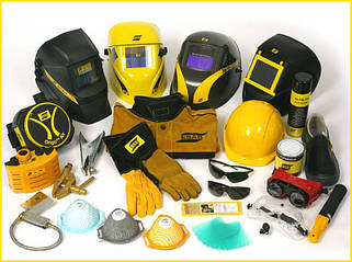 Окуляри, навушники, маски і захисні каски