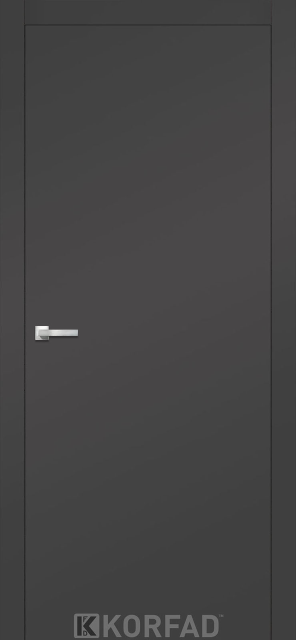 Двері міжкімнатні Корфад/ KORFAD LP-01 антрацит Super PET, фото 1