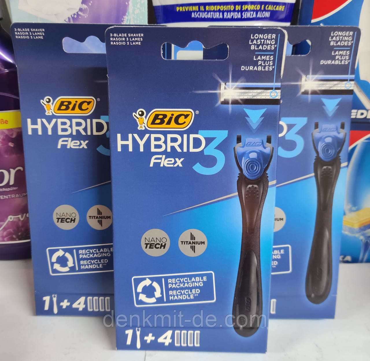 Станок Bic Hybrid Flex 3 леза + 4 насадки