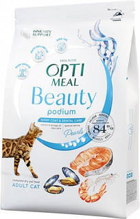 Сухий корм для дорослих кішок Optimeal Beauty Podium на основі морепродуктів 4 кг (4820215366083)