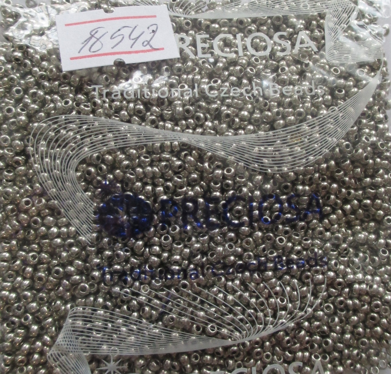 Бісер 10/0, колір — перламутровий метал, No18542 (пач.50 грамів)