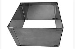 Розсувна металева форма для випічки і збірки квадратна h-10 cм, 20-38 см