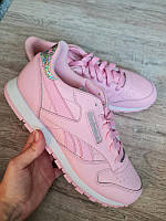 Кросівки reebok classic leather pastel bs8972 charming pink/white оригінал кросівки