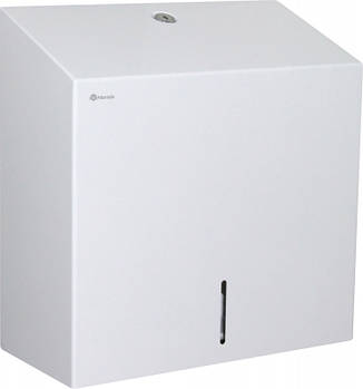 Диспенсер для листових паперових рушників білий металевий Stella Maxi ASB101 Merida
