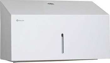 Диспенсер для листових паперових рушників білий металевий Stella Mini ASB202 Merida